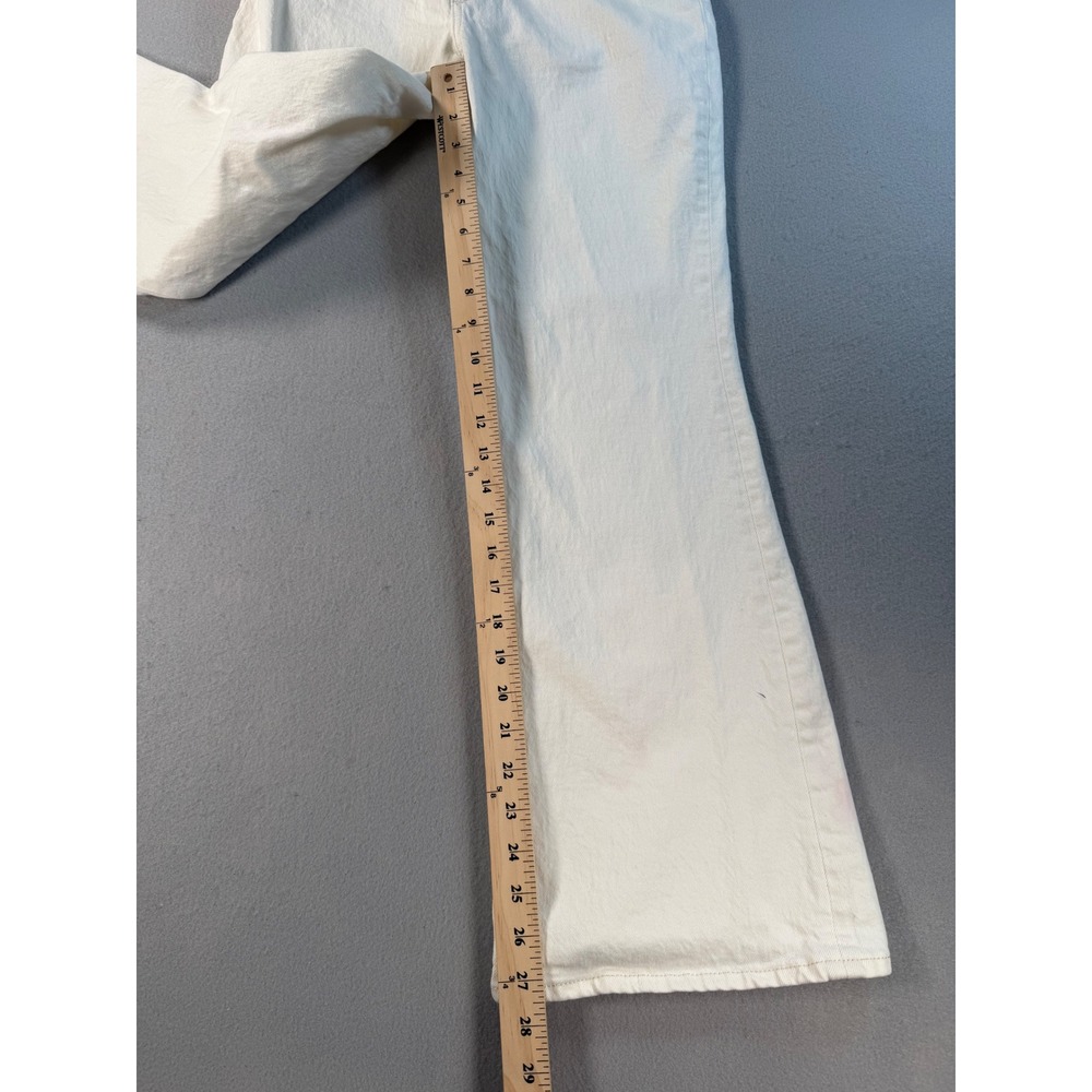 Abercrombie & Fitch Curve Love The Vintage Flare High Rise Jeans Cream 26 2S - Picture 5 of 9